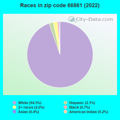 Races in zip code 66861 (2019)
