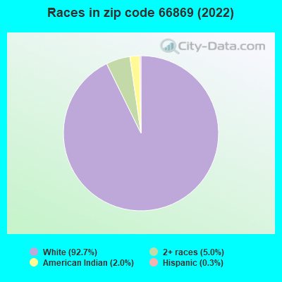 Races in zip code 66869 (2019)