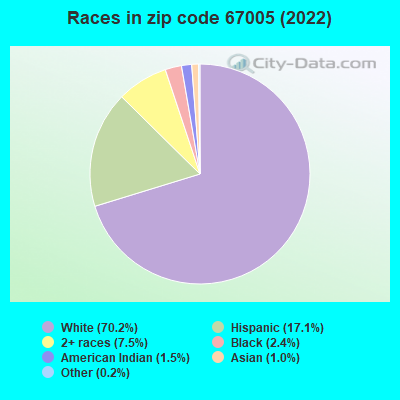 Races in zip code 67005 (2019)