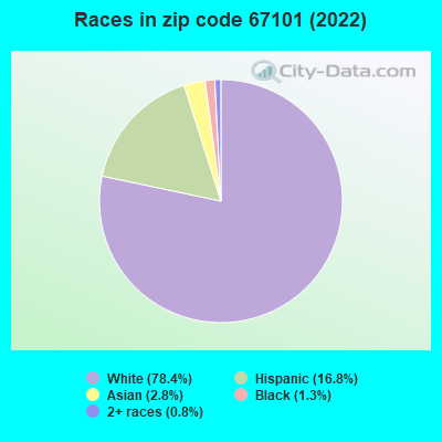 Races in zip code 67101 (2022)
