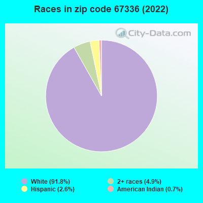 Races in zip code 67336 (2019)