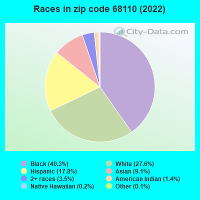 Races in zip code 68110 (2021)