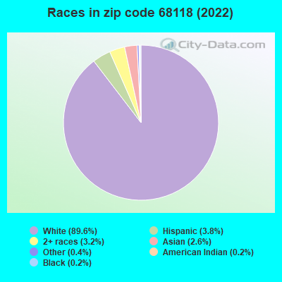 Races in zip code 68118 (2022)