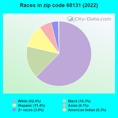 Races in zip code 68131 (2021)