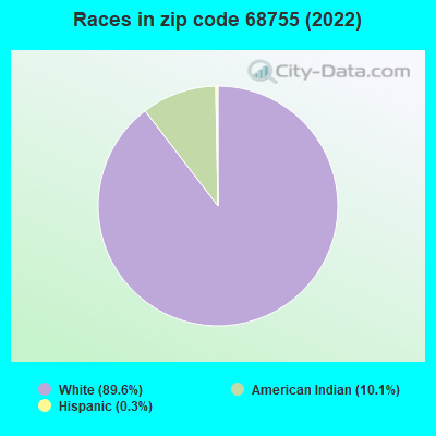 Races in zip code 68755 (2022)