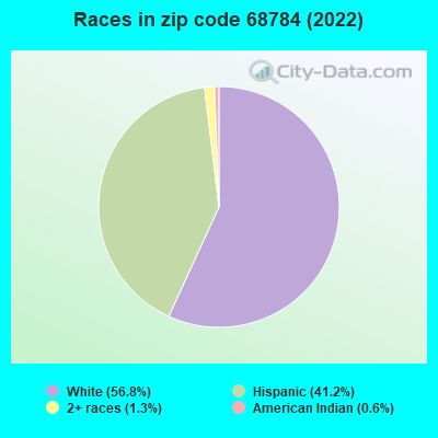 Races in zip code 68784 (2022)