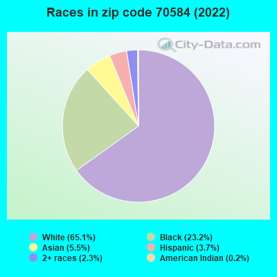 Races in zip code 70584 (2021)