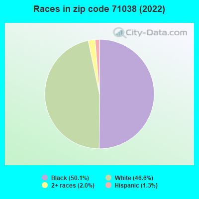 Races in zip code 71038 (2019)