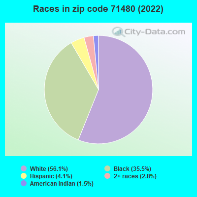 Races in zip code 71480 (2019)