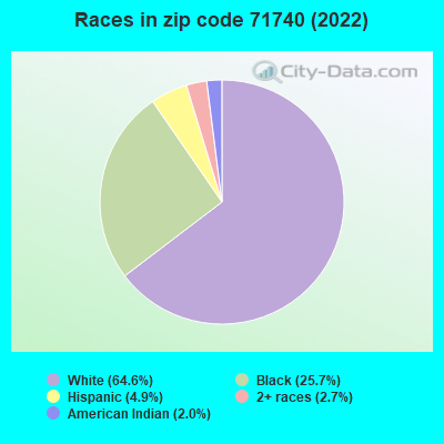 Races in zip code 71740 (2022)