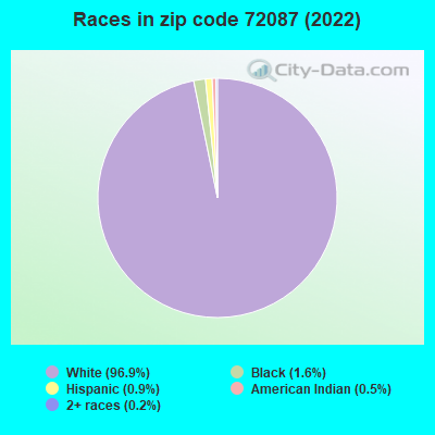 Races in zip code 72087 (2022)