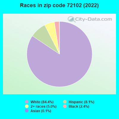 Races in zip code 72102 (2022)