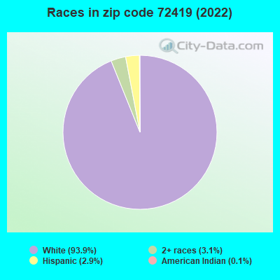 Races in zip code 72419 (2021)