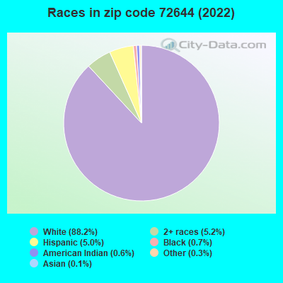 Races in zip code 72644 (2019)