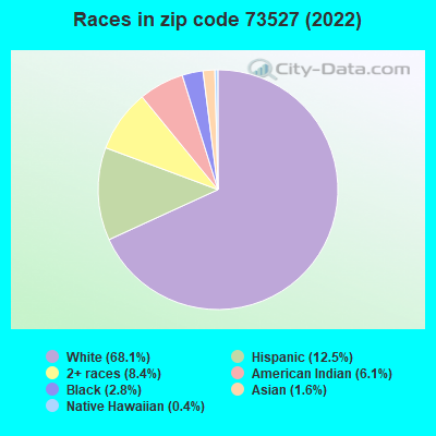 Races in zip code 73527 (2021)