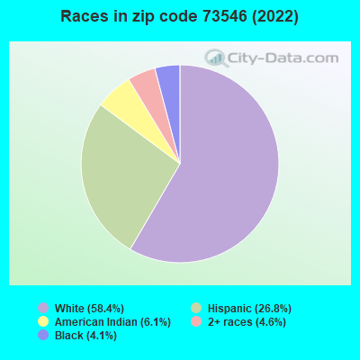 Races in zip code 73546 (2019)