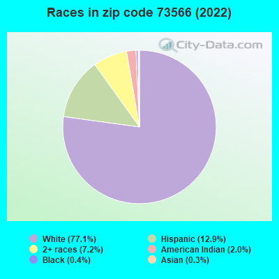 Races in zip code 73566 (2019)