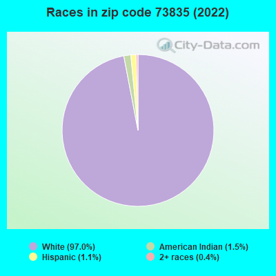 Races in zip code 73835 (2022)