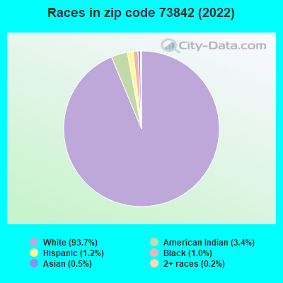 Races in zip code 73842 (2022)