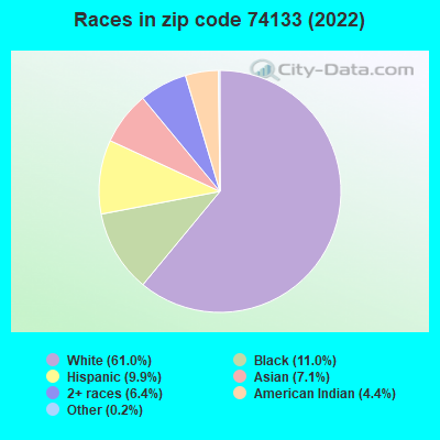 Races in zip code 74133 (2019)