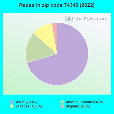 Races in zip code 74340 (2019)