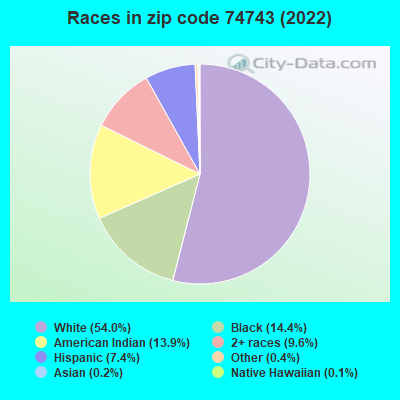 Races in zip code 74743 (2019)
