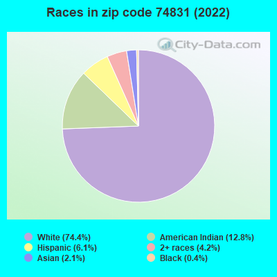Races in zip code 74831 (2022)