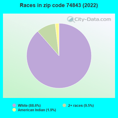 Races in zip code 74843 (2022)