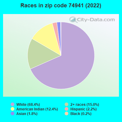 Races in zip code 74941 (2022)