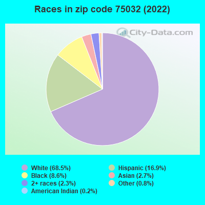 Races in zip code 75032 (2019)