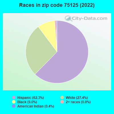 Races in zip code 75125 (2019)