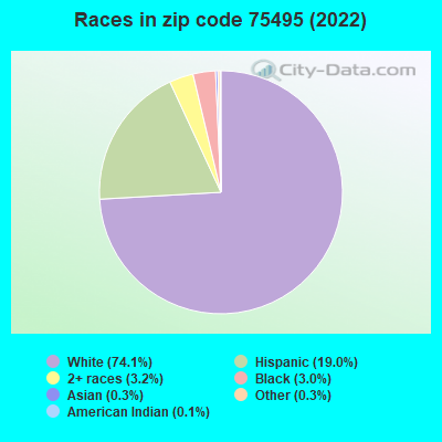 Races in zip code 75495 (2019)