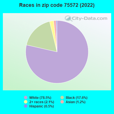 Races in zip code 75572 (2022)