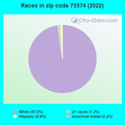 Races in zip code 75574 (2019)