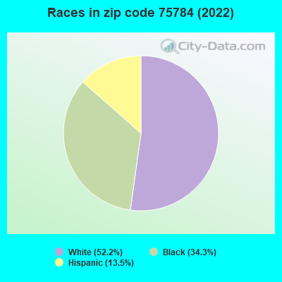 Races in zip code 75784 (2022)