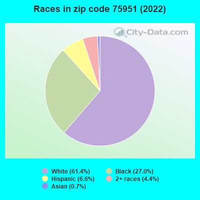 Races in zip code 75951 (2019)
