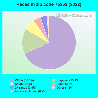 Races in zip code 76262 (2021)