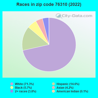 Races in zip code 76310 (2019)