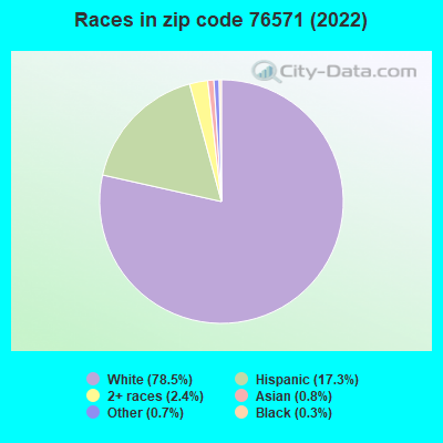 Races in zip code 76571 (2019)