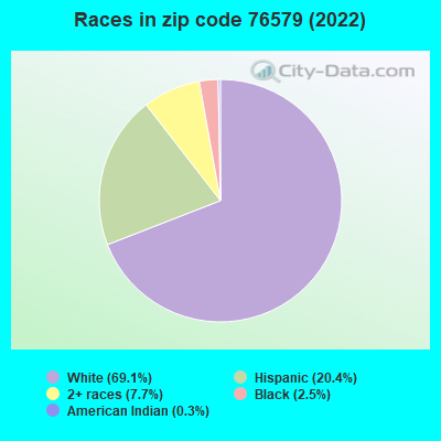 Races in zip code 76579 (2019)