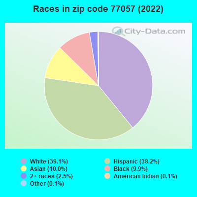 Races in zip code 77057 (2021)
