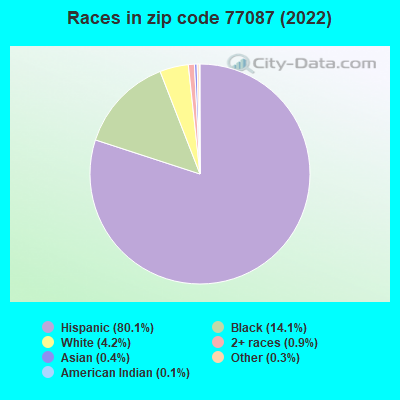 Races in zip code 77087 (2019)
