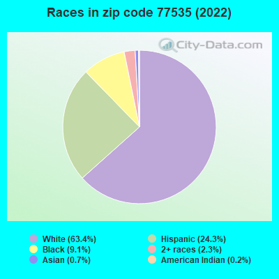 Races in zip code 77535 (2019)