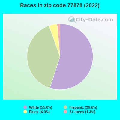 Races in zip code 77878 (2022)