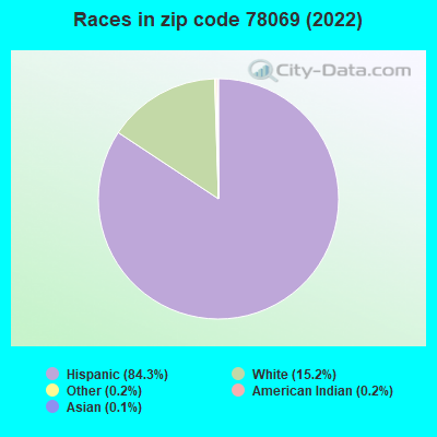 Races in zip code 78069 (2019)