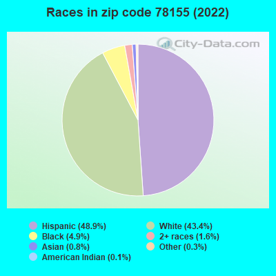 Races in zip code 78155 (2019)