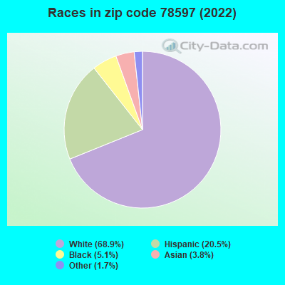 Races in zip code 78597 (2022)