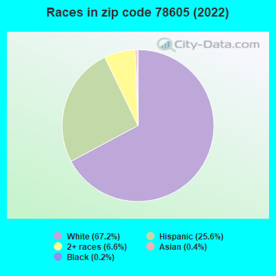 Races in zip code 78605 (2019)