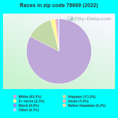 Races in zip code 78669 (2022)
