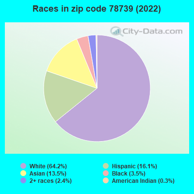 Races in zip code 78739 (2021)